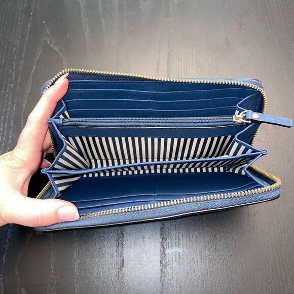 Kate Spade blue continental checkbook wallet - Picture 5 of 14
